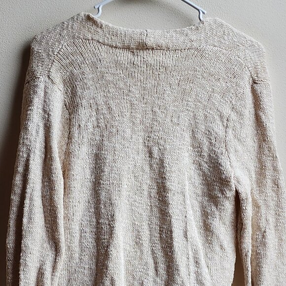Pink Republic Cream Deep V-Neck Crossover Sweater Size Medium - Picture 14 of 16